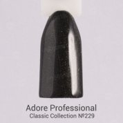 Adore Professional, Гель-лак №229 - Черно-коричневый (7,5 мл.)