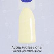 Adore Professional, Гель-лак №252 - Светло-желтый (7,5 мл.)