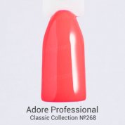 Adore Professional, Гель-лак №268 - Розово-коралловый (7,5 мл.)