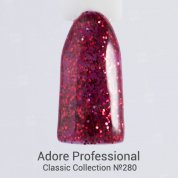 Adore Professional, Гель-лак №280 - Гранатовый (7,5 мл.)