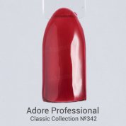 Adore Professional, Гель-лак №342 - Витражный красный (7,5 мл.)