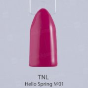 TNL, Гель-лак Hello Spring - малиновый №01 (10 мл.)