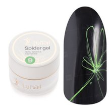 Lunail, Spider gel - Гель-краска паутинка №9 (салатовая, 5 мл.)