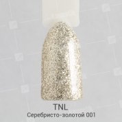 TNL, Гель-лак Glitter №01 - Серебристо-золотой (10 мл.)