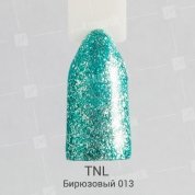 TNL, Гель-лак Glitter №13 - Бирюзовый (10 мл.)