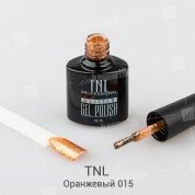 TNL, Гель-лак Glitter №15 - Оранжевый (10 мл.)