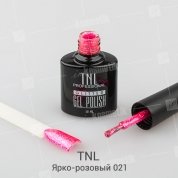 TNL, Гель-лак Glitter №21 - Ярко-розовый (10 мл.)