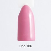 Uno, Гель-лак Spicy Pink - Пикантный розовый №186 (12 мл.)