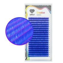 Lovely, Ресницы двухцветные Creative сине-фиолетовые 20 линий - mix (D 0.07, 7-13 мм.)