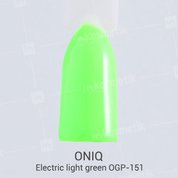 ONIQ, Гель-лак для покрытия ногтей - Electric light green OGP-151 (10 мл.)