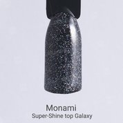 Monami, Super Shine top GALAXY - Топ для гель-лака Супер блеск с блестками (без липкого слоя, 15 мл.)