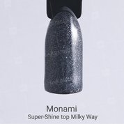 Monami, Super Shine top MILKY WAY - Топ для гель-лака Супер блеск с блестками (без липкого слоя, 15 мл.)