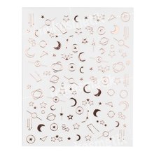 Monami, Металлизированные наклейки - "Звезды + месяц" розовое золото (№436)
