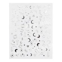 Monami, Металлизированные наклейки - "Звезды + месяц" серебро (№436)