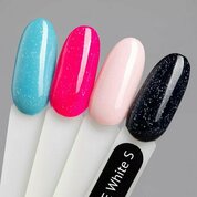 Monami, Super Shine MARBLE White S - Топ с белыми хлопьями без л/с (15мл)