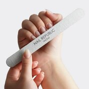 Nail Republic, Пилка прямая PREMIUM (карбид) на деревянной основе (18 см, 180/240, 25 шт.)