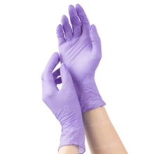 mediOk, Нитриловые неопудренные перчатки - Цвет пурпурный (р-р M, 50 пар в уп.)