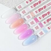 Elite Style, Glitter Gel - Гель для моделирования с глиттером №13 (15 мл)