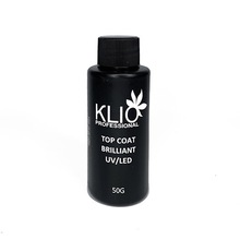 Klio Professional, Top Coat Brilliant - Топ без липкого слоя (с узким горлышком, 50 г.)