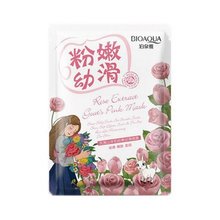 BioAqua, Natural Extract - Восстанавливающая маска для лица с козьим молоком и экстрактором розы (30 г.)