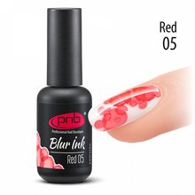 PNB, Blur Ink Red - Аква-чернила для дизайна ногтей №05, красные (8 мл.)