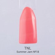 TNL, Гель-лак Summer Jam №18 - неоновый светло-коралловый (10 мл.)