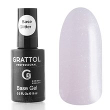 Grattol, Base Glitter - Камуфлирующая база с шиммером №3 (10 мл.)