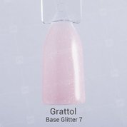 Grattol, Base Glitter - Камуфлирующая база с шиммером №7 (10 мл.)