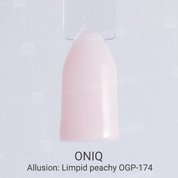 ONIQ, Гель-лак для покрытия ногтей - Allusion Limpid peachy OGP-174 (10 мл.)