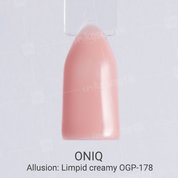 ONIQ, Гель-лак для покрытия ногтей - Allusion Limpid creamy OGP-178 (10 мл.)