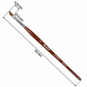 Roubloff, Кисть синтетика имитация колонка, ступенька 5, ручка фигурная бордовая DSS3R №5