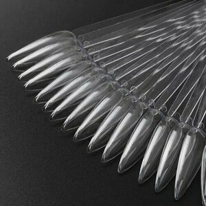 RockNail, Типсы Short Stiletto Clear (40 шт.)