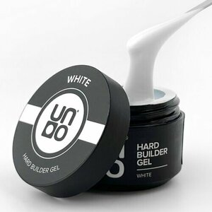 UNO, Hard Builder Gel - Моделирующий цветной гель White (15 г)