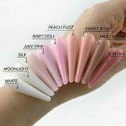 UNO, Hard Builder Gel - Моделирующий цветной гель Airy Pink (15 г)