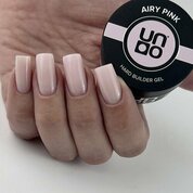 UNO, Hard Builder Gel - Моделирующий цветной гель Airy Pink (15 г)