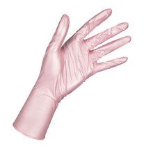 Adele, Перчатки нитриловые (перламутровые розовые, размер XS, 100 шт.)