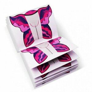 Nail Art, Формы одноразовые широкие-бабочка (25 шт)
