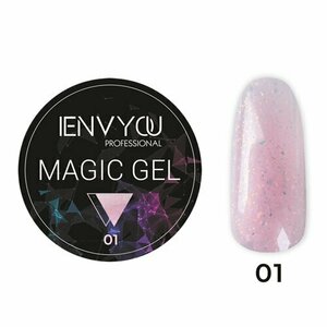 I Envy You, Гель для наращивания и моделирования с блестками - Magic Gel №01 (13g)