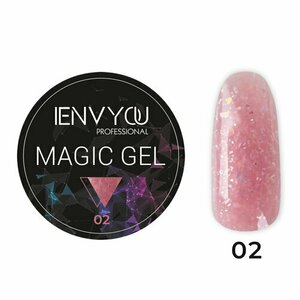 I Envy You, Гель для наращивания и моделирования с блестками - Magic Gel №02 (13g)