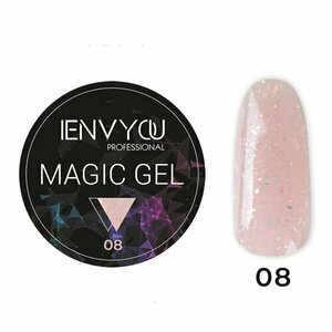 I Envy You, Гель для наращивания и моделирования с блестками - Magic Gel №08 (13g)