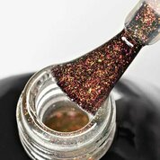 ruNail, Top Coat Effect Opal Aurora - Топ без липкого слоя с поталью №9910 (9 мл)