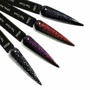 ruNail, Top Coat Effect Silver Shine - Топ без липкого слоя с поталью №9911 (9 мл)