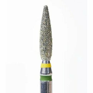 АБРИ, Фреза алмазная с двойной насечкой, пламя, грубая-очень мягкая, 2.3 мм