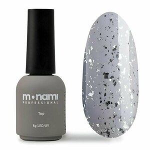 Monami, Super Shine Top - Топ без липкого слоя с поталью Potal Silver (8 г)