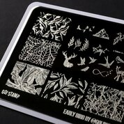 Go Stamp, Пластина для стемпинга 99 Early Bird by @Golikova.christina