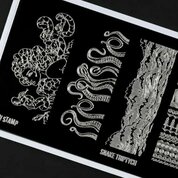Go Stamp, Пластина для стемпинга 296 Snake Triptych
