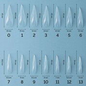 NAVI, Верхние многоразовые формы для наращивания ногтей - Когти (прозрачные, 140 шт.)