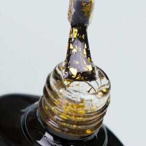 IVA nails, Gold Flares - Топ с золотой поталью без липкого слоя (8 мл)