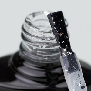 IVA nails, Silver Flares - Топ с серебряной поталью без липкого слоя (8 мл)