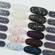 IVA Nails, Asti Gold - Матовый топ с глиттером без липкого слоя (8 ml)